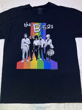 The B52’s shirt music band rainbow T shirt L American Classics